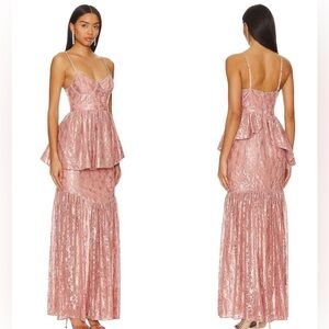 NWT For Love and Lemons Shai Maxi Gown Dress Size XS